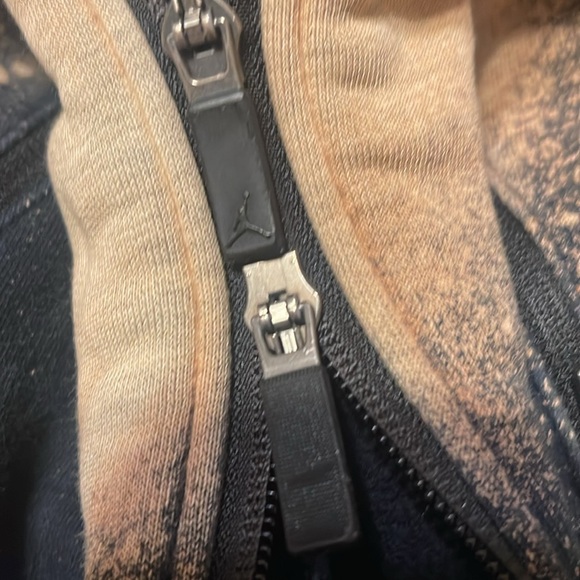 Air Jordan Jacket Hoodie Tie Dyed Bleached Number On Hoodie - Picture 12 of 13